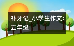 補(bǔ)牙記_小學(xué)生作文:五年級