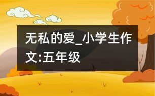 無私的愛_小學(xué)生作文:五年級