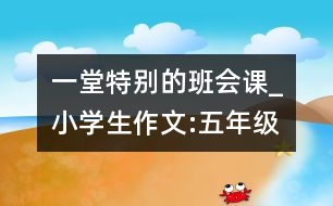 一堂特別的班會(huì)課_小學(xué)生作文:五年級(jí)