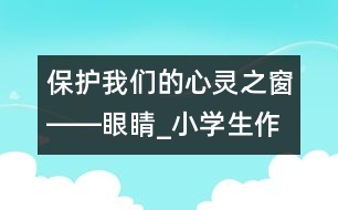 保護(hù)我們的心靈之窗――眼睛_小學(xué)生作文:五年級(jí)