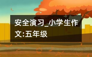 安全演習(xí)_小學(xué)生作文:五年級