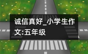 誠信真好_小學(xué)生作文:五年級(jí)