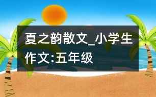 夏之韻（散文）_小學生作文:五年級