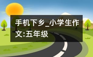 手機(jī)下鄉(xiāng)_小學(xué)生作文:五年級