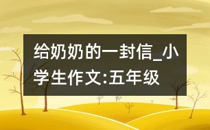 給奶奶的一封信_小學(xué)生作文:五年級