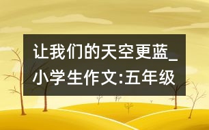 讓我們的天空更藍_小學(xué)生作文:五年級