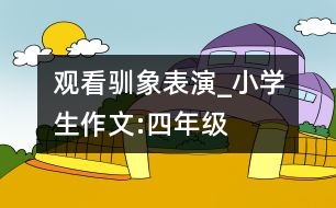 觀看馴象表演_小學(xué)生作文:四年級(jí)