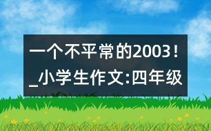 一個不平常的2003！_小學(xué)生作文:四年級