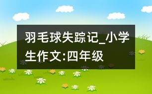 羽毛球失蹤記_小學生作文:四年級