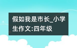 假如我是市長(zhǎng)_小學(xué)生作文:四年級(jí)