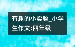 有趣的小實(shí)驗(yàn)_小學(xué)生作文:四年級(jí)