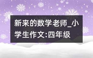 新來的數(shù)學老師_小學生作文:四年級