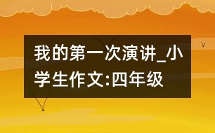 我的第一次演講_小學(xué)生作文:四年級(jí)