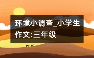 環(huán)境小調(diào)查_小學生作文:三年級