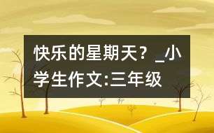 快樂的星期天？_小學(xué)生作文:三年級