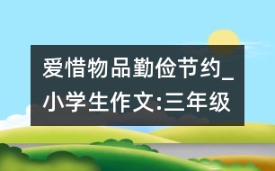 愛惜物品、勤儉節(jié)約_小學(xué)生作文:三年級(jí)