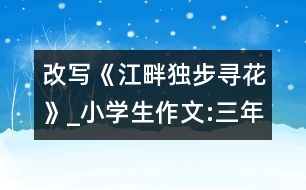 改寫《江畔獨步尋花》_小學(xué)生作文:三年級