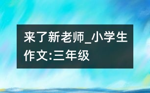 來了新老師_小學(xué)生作文:三年級(jí)