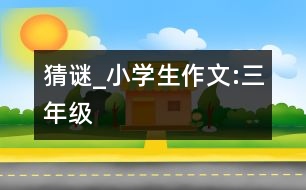 猜謎_小學(xué)生作文:三年級