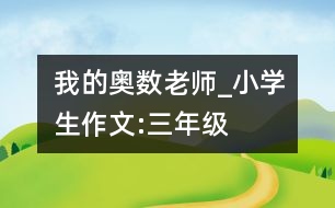 我的奧數(shù)老師_小學(xué)生作文:三年級(jí)