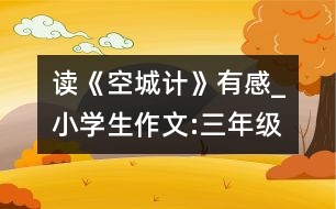 讀《空城計》有感_小學(xué)生作文:三年級