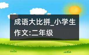 成語(yǔ)大比拼_小學(xué)生作文:二年級(jí)