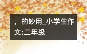 “，”的妙用_小學生作文:二年級