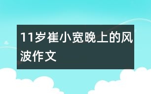 11歲崔小寬：晚上的風波（作文）