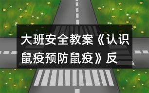 大班安全教案《認識鼠疫,預(yù)防鼠疫》反思