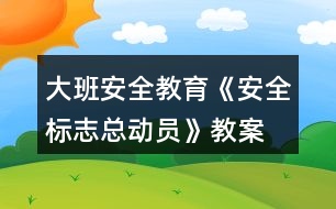 大班安全教育《安全標(biāo)志總動員》教案