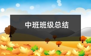 中班班級(jí)總結(jié)