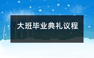 大班畢業(yè)典禮議程