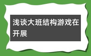 淺談大班結(jié)構(gòu)游戲在開(kāi)展