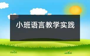 小班語言教學(xué)實踐