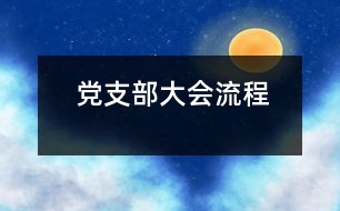 黨支部大會流程