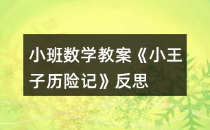 小班數(shù)學(xué)教案《小王子歷險(xiǎn)記》反思