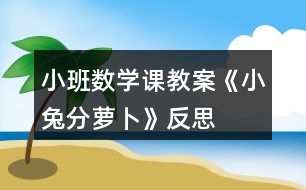 小班數(shù)學課教案《小兔分蘿卜》反思