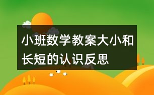 小班數(shù)學教案大小和長短的認識反思