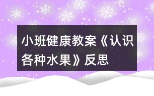 小班健康教案《認(rèn)識各種水果》反思