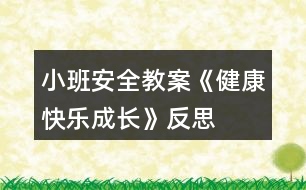 小班安全教案《健康快樂(lè)成長(zhǎng)》反思