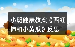 小班健康教案《西紅柿和小黃瓜》反思