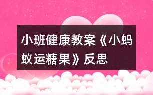 小班健康教案《小螞蟻運(yùn)糖果》反思