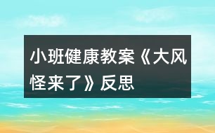 小班健康教案《大風(fēng)怪來了》反思