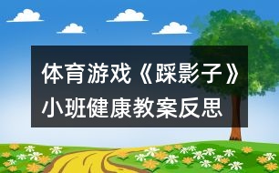 體育游戲《踩影子》小班健康教案反思