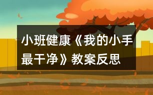 小班健康《我的小手最干凈》教案反思