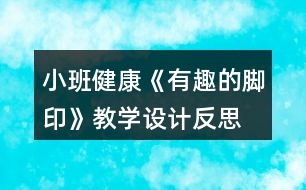 小班健康《有趣的腳印》教學(xué)設(shè)計(jì)反思