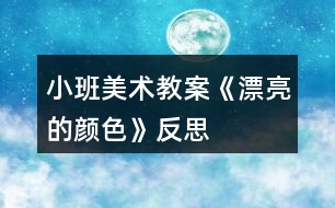 小班美術(shù)教案《漂亮的顏色》反思