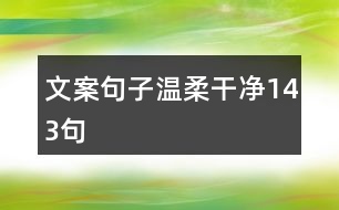 文案句子溫柔干凈143句