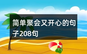 簡單聚會又開心的句子208句