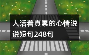 人活著真累的心情說(shuō)說(shuō)短句248句